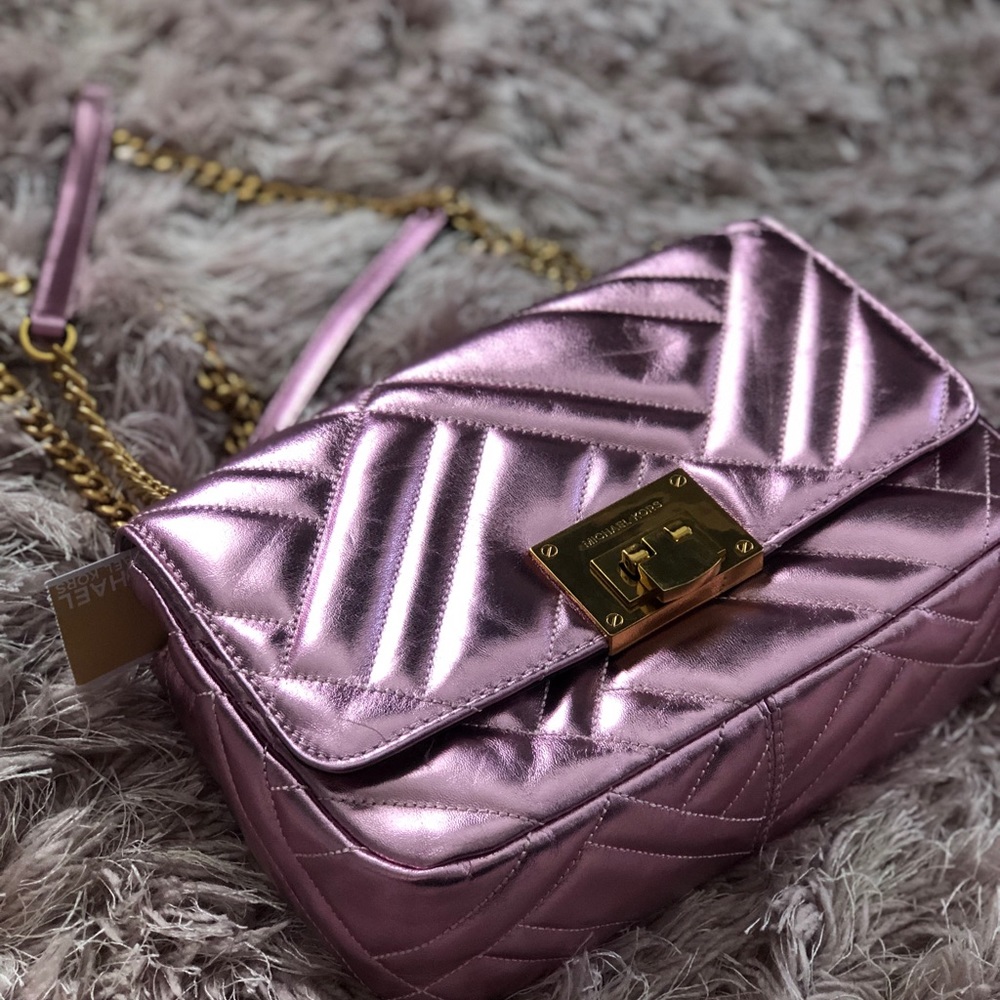 Michael Kors Shoulder Bag Metallic Pink